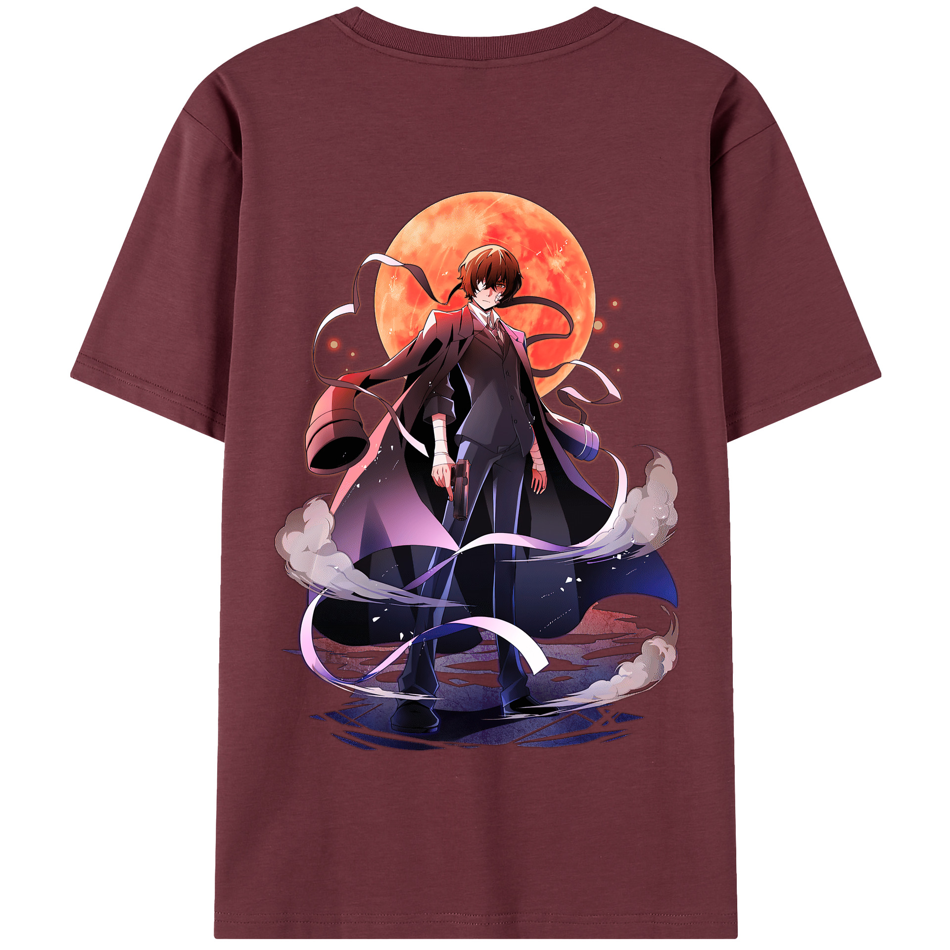 （画像用） 文豪ストレイドッグス Bungo Stray Dogs 綿100％半袖Tシャツ（背面プリント）